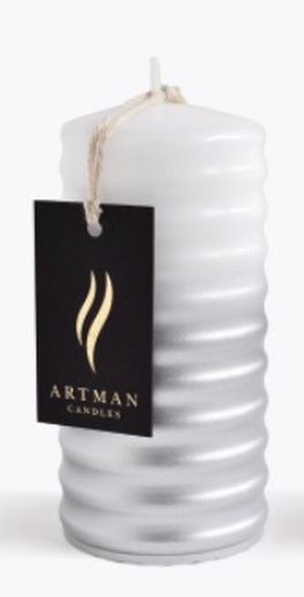 Świeca KLER Walec duży 7xh17,5cm biała parafinowa