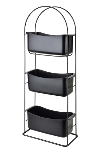 DEA BLACK Półka 3 poziomowa 27,5x13x73cm