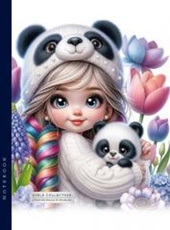 Notatnik 143x200 64K kratka Dziewczynka i panda