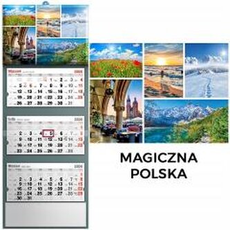 Kalendarz 2026 trójdzielny magiczna polska Kalendarz 2026 trójdzielny magiczna polska