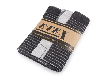 Bavlněná utěrka 50x70 cm egyptská bavlna - 3 ks - 18 černá