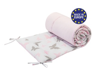 Bomimi MANTINEL do postýlky 180 cm, MOTÝLCI, RŮŽOVÁ