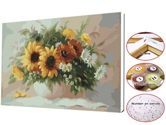 Plátno 20 x 30 cm maluj podle čísel - Kytice