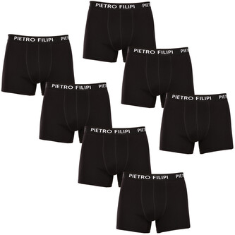 7PACK pánské boxerky Pietro Filipi černé (7PBC2) 3XL