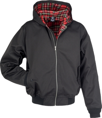Bunda Brandit Lord Canterbury Hooded - černá, XL