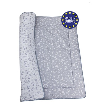 Bomimi HRACÍ deka 120x120, bavlna, oboustranná lesní zvířátka, šedá