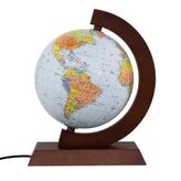 Globus polityczny podświet. drewniana opr. 25cm UA