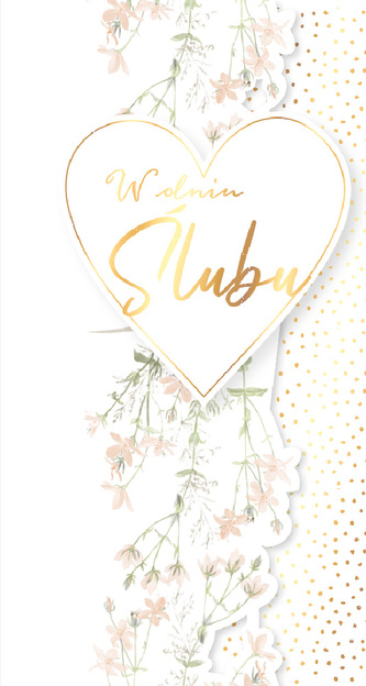 Karnet PM Ślub, serce PM-422