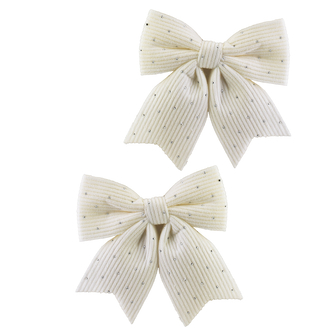 SANTA LILA Komplet 2 Kokard 13,5x14,5cmx  1cm cyrkonie