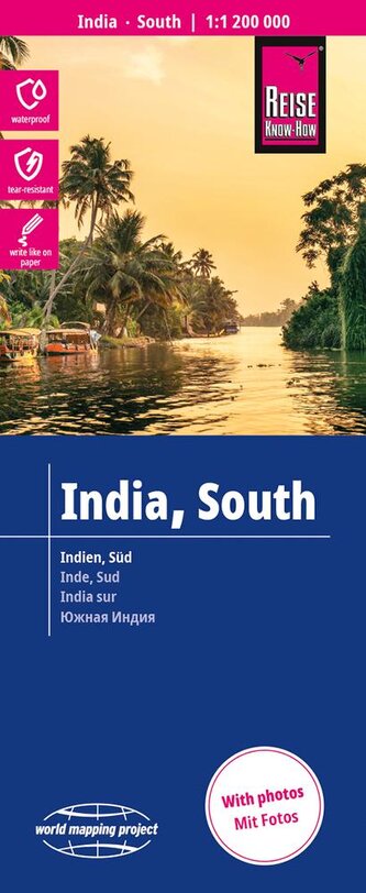 Reise Know-How Landkarte Indien, Süd / India, South (1:1.200.000)
