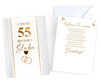 Karnet DK 55 rocznica ślubu DK-1344