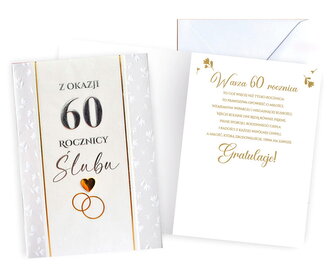 Karnet DK 60 rocznica ślubu DK-1345