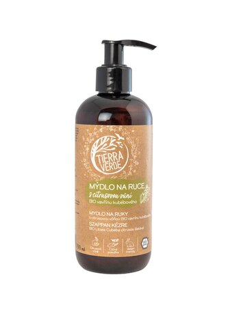 Tierra Verde Tekuté mýdlo na ruce - BIO Vavřín 290 ml - s českým bio jitrocelem