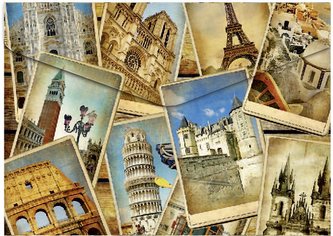 Koperta A5 na napę z nadrukiem Cities