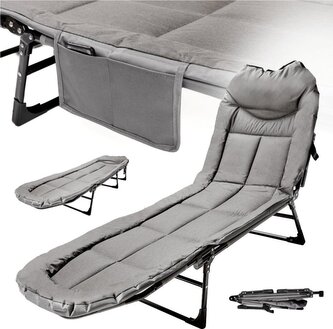 LUARO cestovní skládací komfortní lehátko 200x64cm