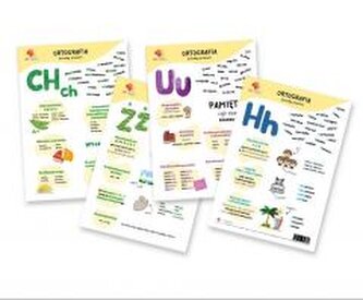 Plansze edukacyjne zasady ortografii A4