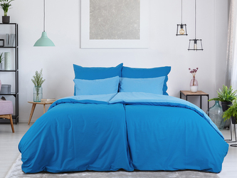 B.E.S. - Petrovice, s.r.o. Povlečení BAVLNA Double face hotelový uzávěr - Kobalt/Nebeská Rozměr: 200 x 220 + 2x 70 x 90