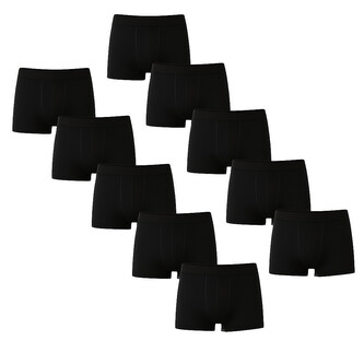 10PACK (8+2 zdarma) pánské boxerky Nedeto basic černé (10NFC1) 5XL