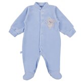 EWA 930071 NEWBORN Pajac welur niebieski 56