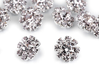 Knoflík štrasový velikost 16" - 20 ks - 3 (16") crystal