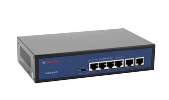 Čtyřportový 10/100 Mbps PoE switch s 2x 10/100 Mbps uplinkem