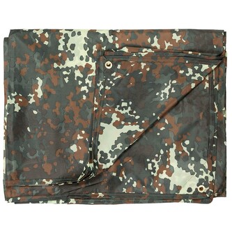 Nepromokavá plachta s oky MFH Tarp 5x6 m - flecktarn