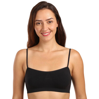 Dámská podprsenka Moravec bezešvá černá (Daily top) L/XL