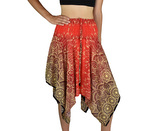 Sukně krátká TUNDE, ombré mandaly, červená, var. A