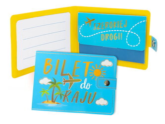 Portfelik tekturowy z kopertką "bilet do raju" POR-004