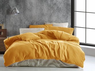 Francouzské mušelínové povlečení 200x200, 70x90cm žluté