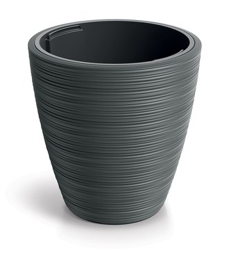 Květináč VENA ROUND 29,9 cm - barva: tmavě šedá