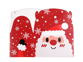 Vánoční dárková krabička sob, Mikuláš - 50 ks - 2 červená Mikuláš