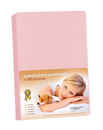 Jersey LUX - Růžová - 200x220 cm