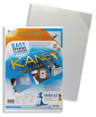 djois Kang Easy Load - magnetická kapsa, A3, transparentní, bílá, 1 ks