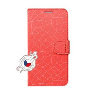 Fixed Pouzdro typu kniha FIT pro Apple iPhone 11 Pro Max, motiv Red Mesh
