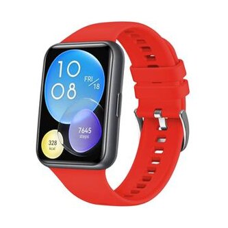 Fixed Silikonový řemínek Silicone Strap pro Huawei Watch FIT2, červený