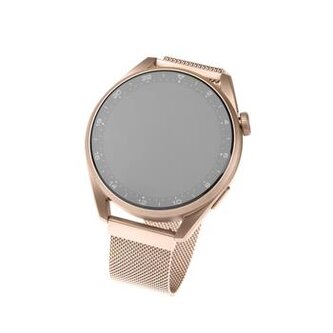Fixed Síťovaný nerezový řemínek Mesh Strap s Quick Release 18mm pro smartwatch, růžově zlatý
