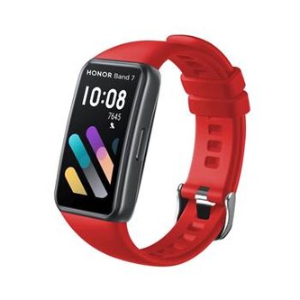 Fixed Silikonový řemínek Silicone Strap pro Honor Band 6/7, červený