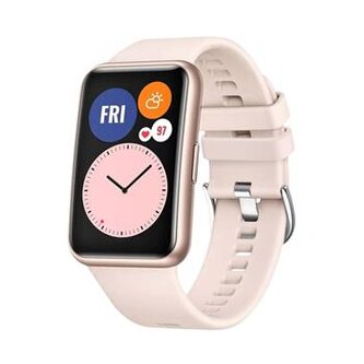 Fixed Silikonový řemínek Silicone Strap pro Huawei Watch FIT, růžový