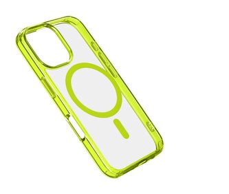 Cellularline Zadní kryt Iconic Mag s podporou Magsafe pro Apple iPhone 16 Pro, čirý limetkový