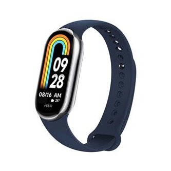 Fixed Silikonový řemínek Silicone Strap pro Xiaomi Mi Band 8, modrý