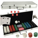 Poker sada v hliníkovém kufříku 500 žetonů 2 balíčky karet