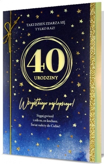 Karnet B6 HM-200 40 Urodziny, gwiazdy HM-200-2611