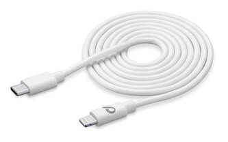 Cellularline USB-C datový kabel s konektorem Lightning, 200 cm, bílý