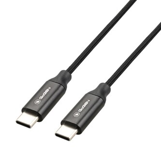 GoGEN USB-C USB-C, 1m, opletený, 100W, černý kabel GoGEN USB-C USB-C, 1m, opletený, 100W, černý kabel