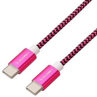 GoGEN USB-C USB-C, 1m, opletený - fialový, 60W kabel