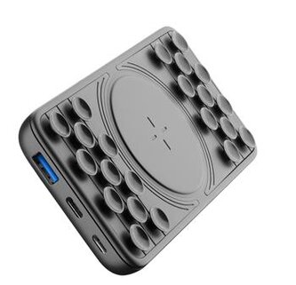 Cellularline Powerbanka Octopus Wireless Powerbank s bezdrátovým nabíjením a přísavkami, 10 000 mAh, černá