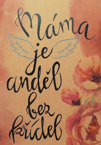 Přáníčko BeBechy - A6 - recyklovaný papír - Máma