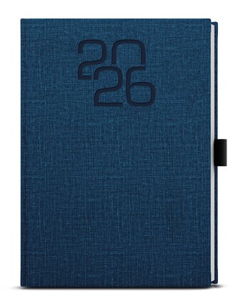 Denní diář 2026 - David - Fabric - A5 - modrá