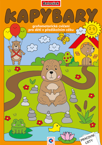 Omalovánka A4 - Grafomotorická omalovánka - Kapybary
